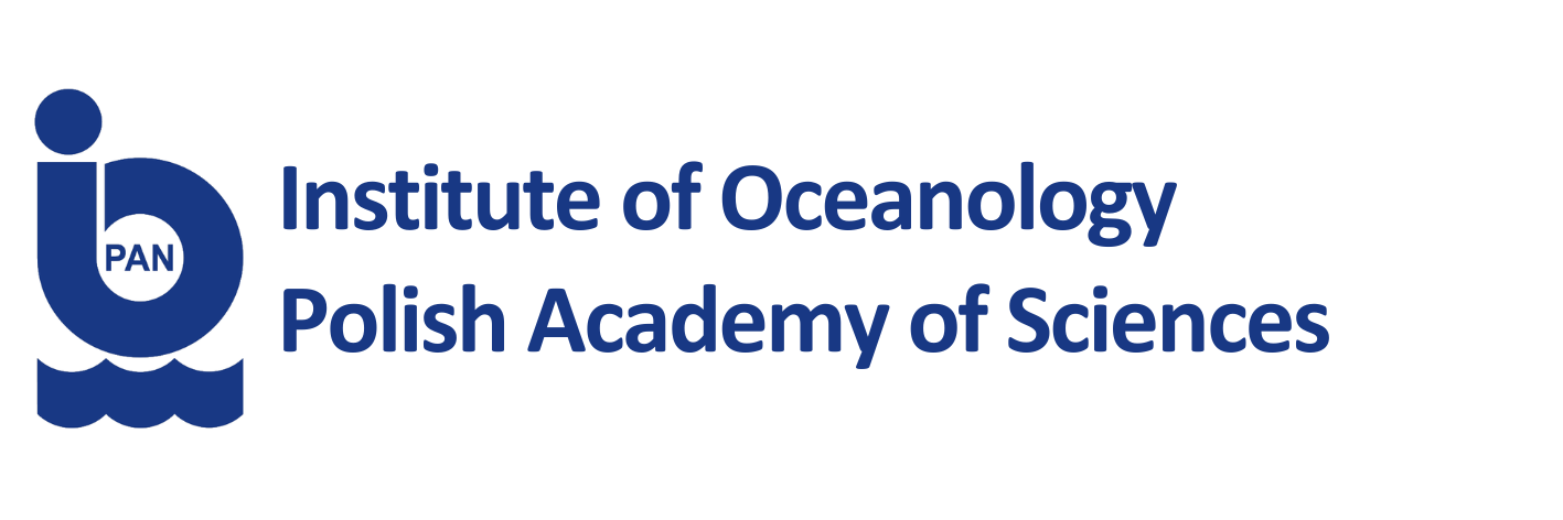 The logo of the Institute of Oceanology PAS redirecting to its webpage.